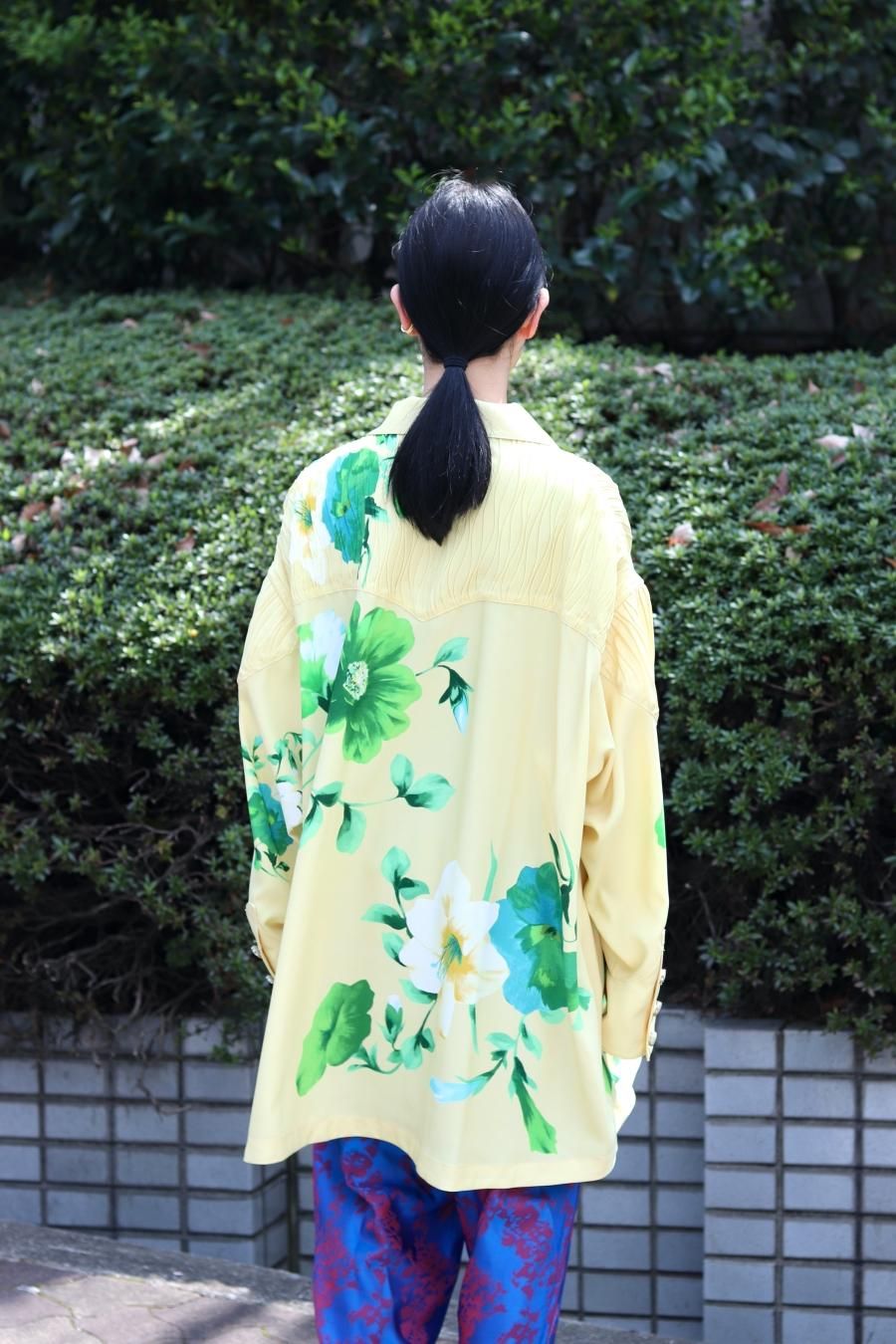 BELPER（ベルパー）のFLOWER SHIRT JACKET YELLOW（シャツジャケット