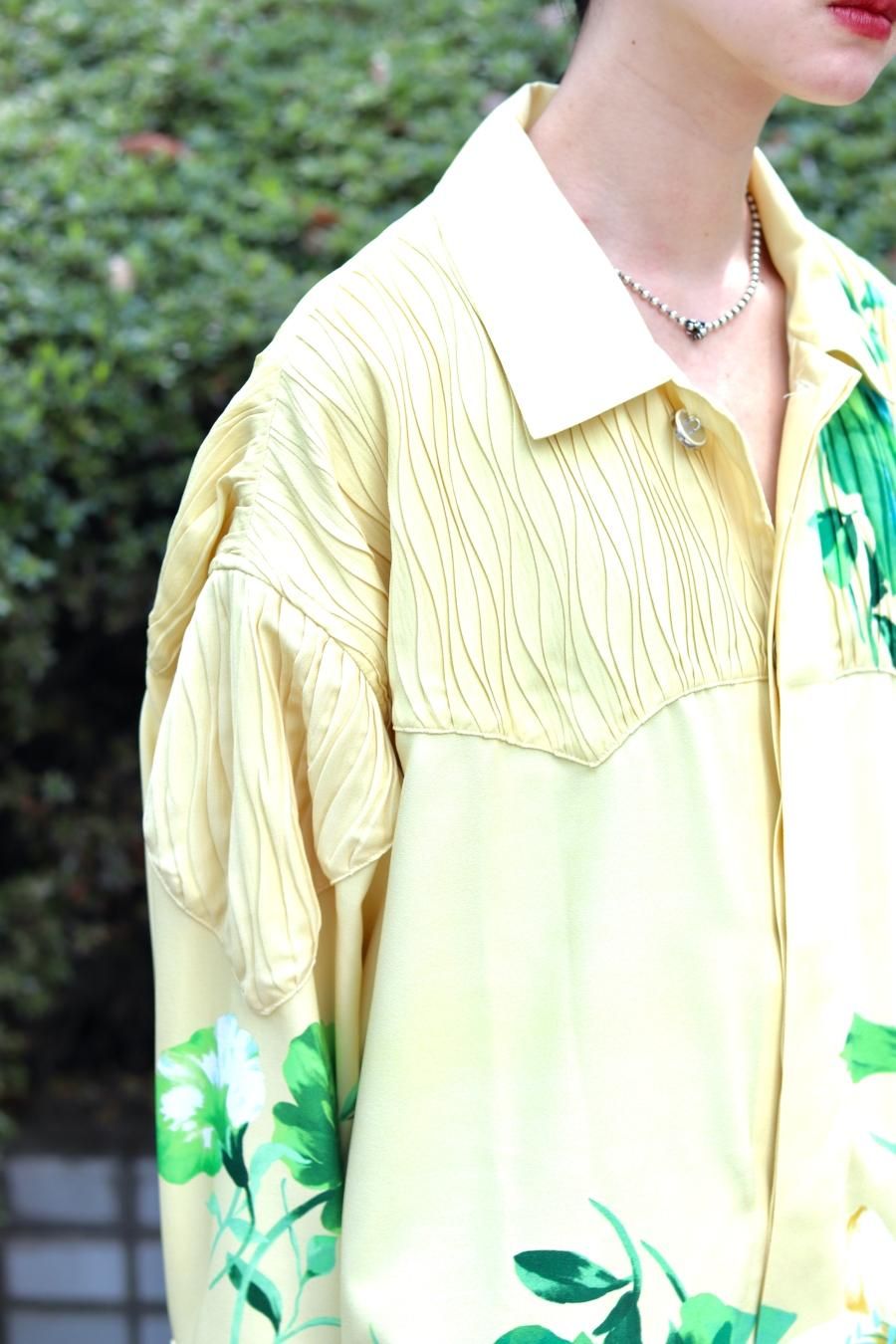 BELPER（ベルパー）のFLOWER SHIRT JACKET YELLOW（シャツジャケット ...