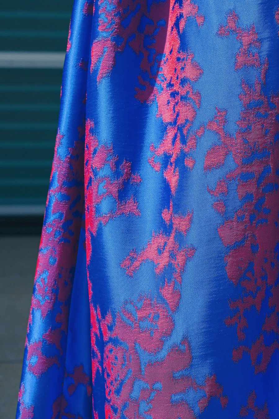 BELPER（ベルパー）のIKUKURU JACQUARD DRESS BLUE RED