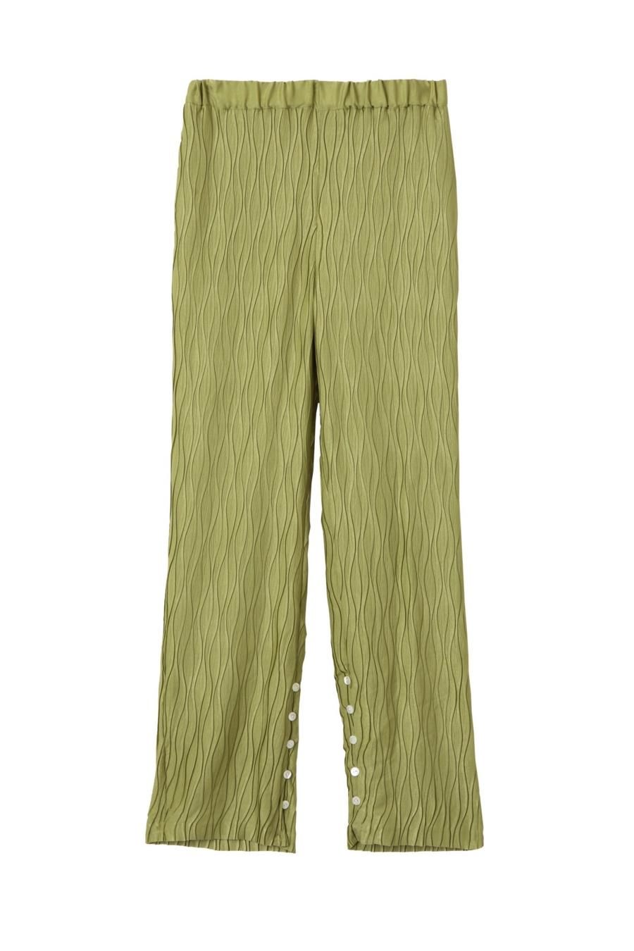 公式通販 BELPER PLEATED PANTS GREEN comunidadaledar.org