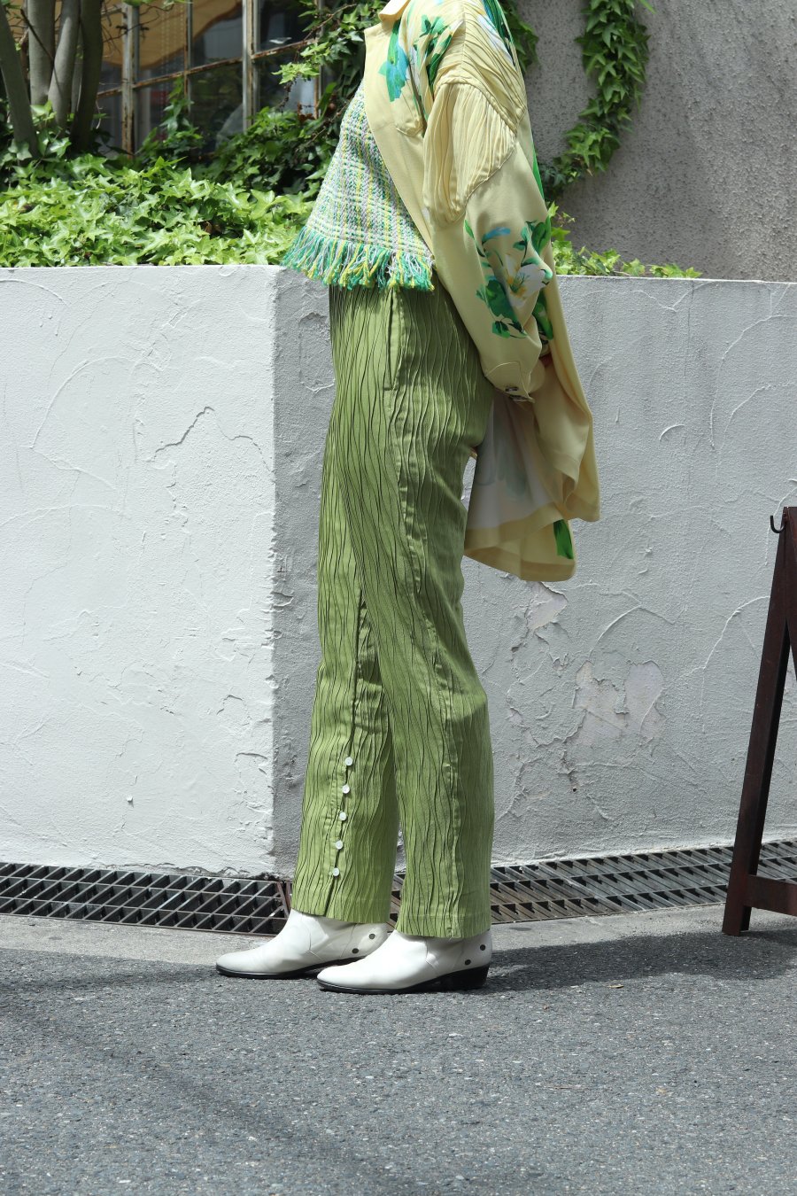 激安超安値 BELPER PLEATED PANTS GREEN comunidadaledar.org