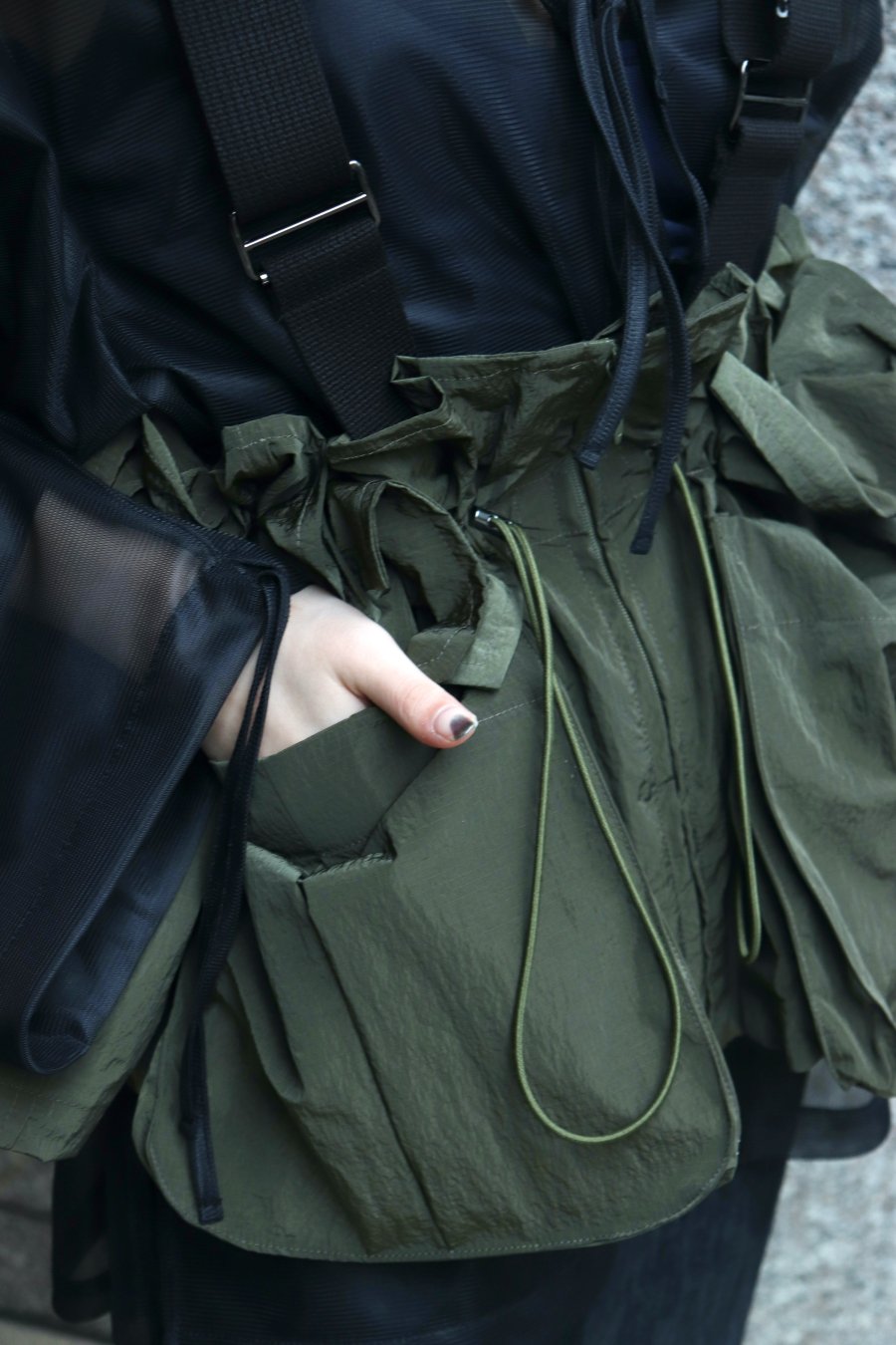 belper nylon ripstop vest(BLACK) - 小物