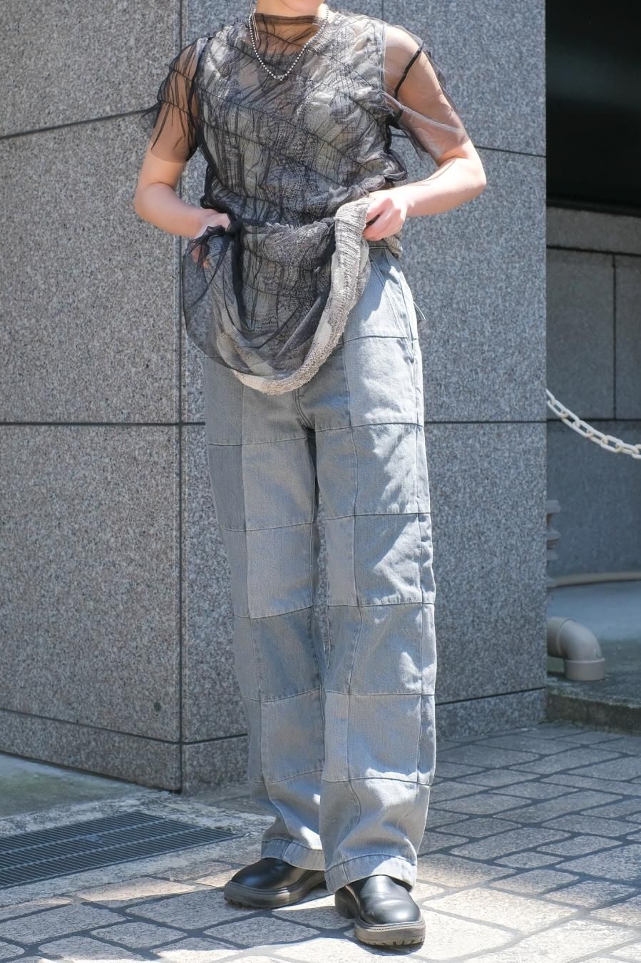 BELPER（ベルパー）のPATCHWORK DENIM PANTS BLACK（パンツ）の通販 ...