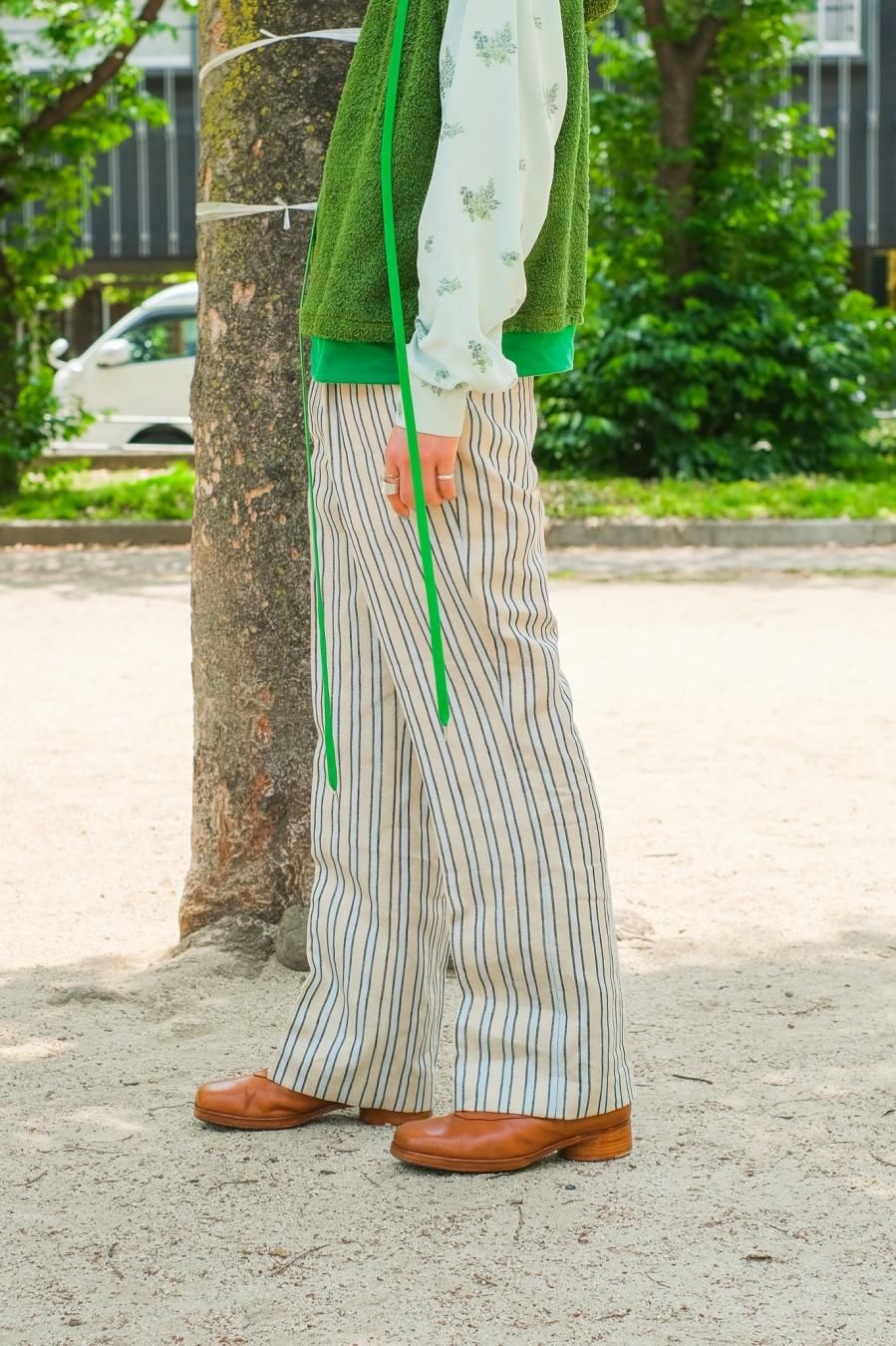 Nobuyuki Matsui（ノブユキ マツイ）のBell Slacks stripe（スラックス）の通販サイト-大阪 堀江 PALETTE art  alive（パレットアートアライヴ）-