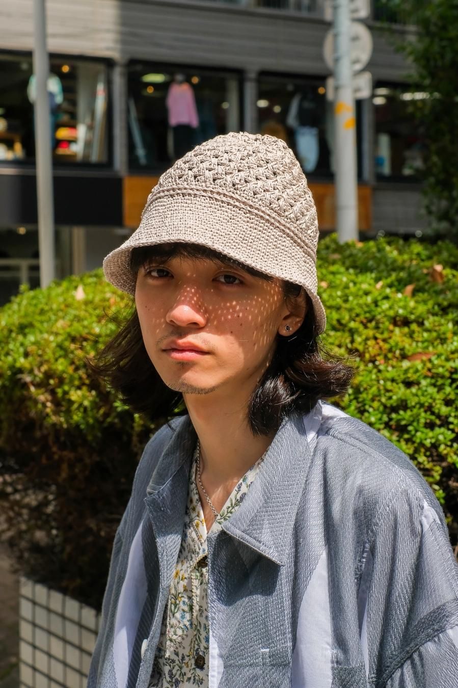 非売品 シンヤコヅカ CROCHET White YOKE HAT ハット 