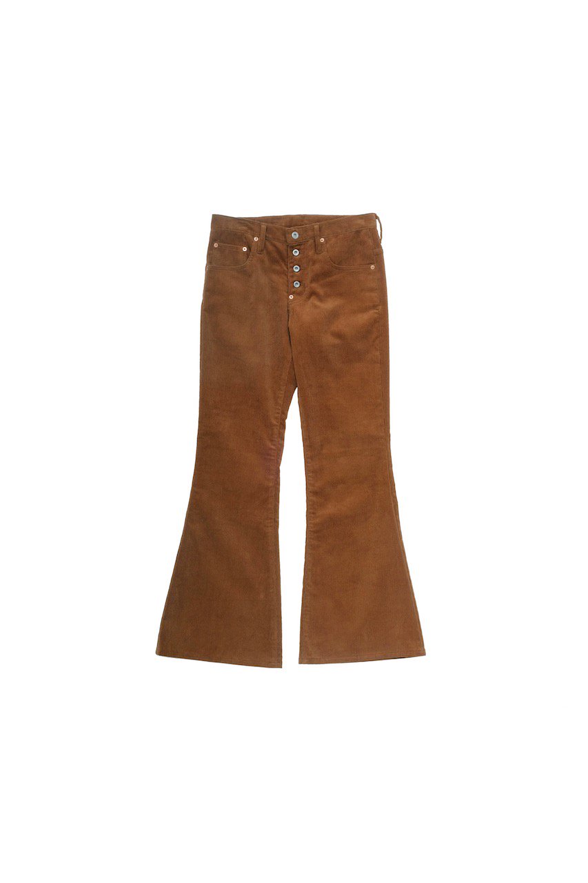 SUGARHILL  CORDUROY BELL BOTTOM DEMIN PANTS(BROWN)<img class='new_mark_img2' src='https://img.shop-pro.jp/img/new/icons15.gif' style='border:none;display:inline;margin:0px;padding:0px;width:auto;' />