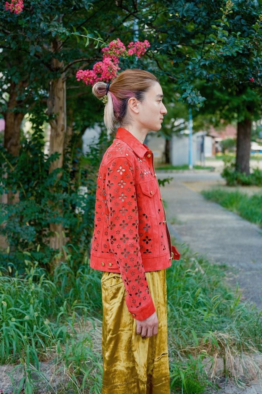 MASU 22aw FLOWER-CUT レザージャケット - 通販 - toptelha.net.br