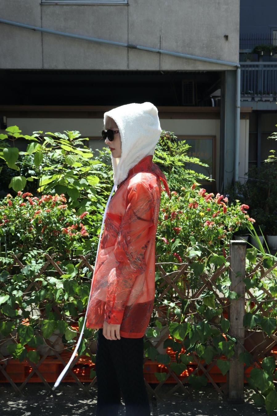 MASU ZIP-UP MARBLE BANDANA SHIRT