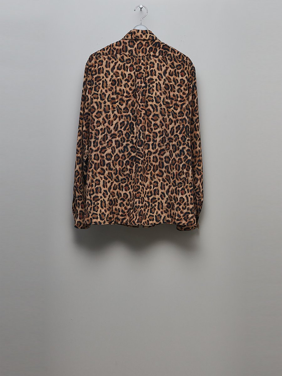 MASU（エムエーエスユー）のZIP-UP LEOPARD SILK SHIRT BROWNの通販サイト-大阪 堀江 PALETTE art  alive（パレットアートアライヴ）-