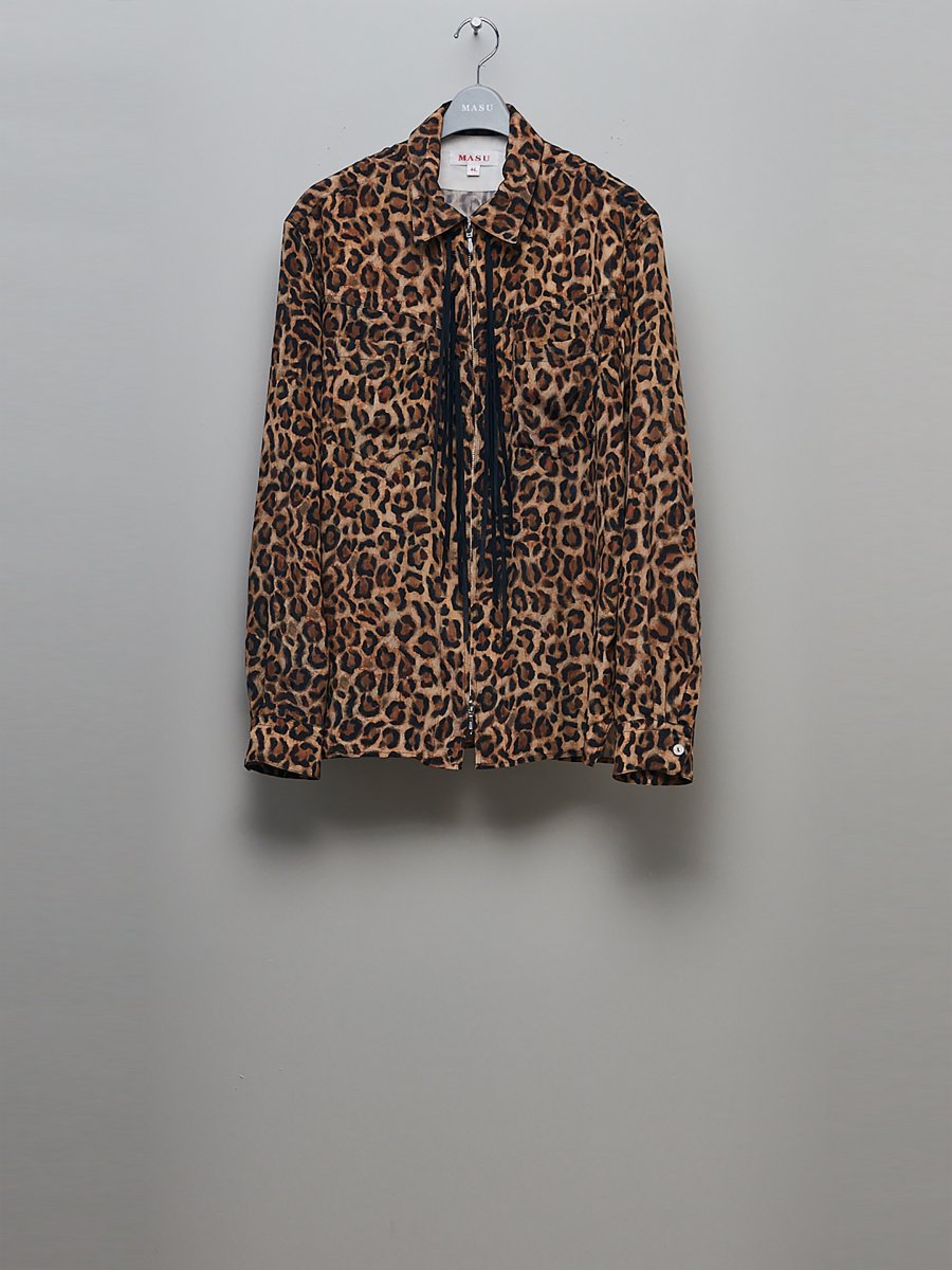 MASU  22aw ZIP-UP LEOPARD SILK SHIRT(BROWN)<img class='new_mark_img2' src='https://img.shop-pro.jp/img/new/icons15.gif' style='border:none;display:inline;margin:0px;padding:0px;width:auto;' />