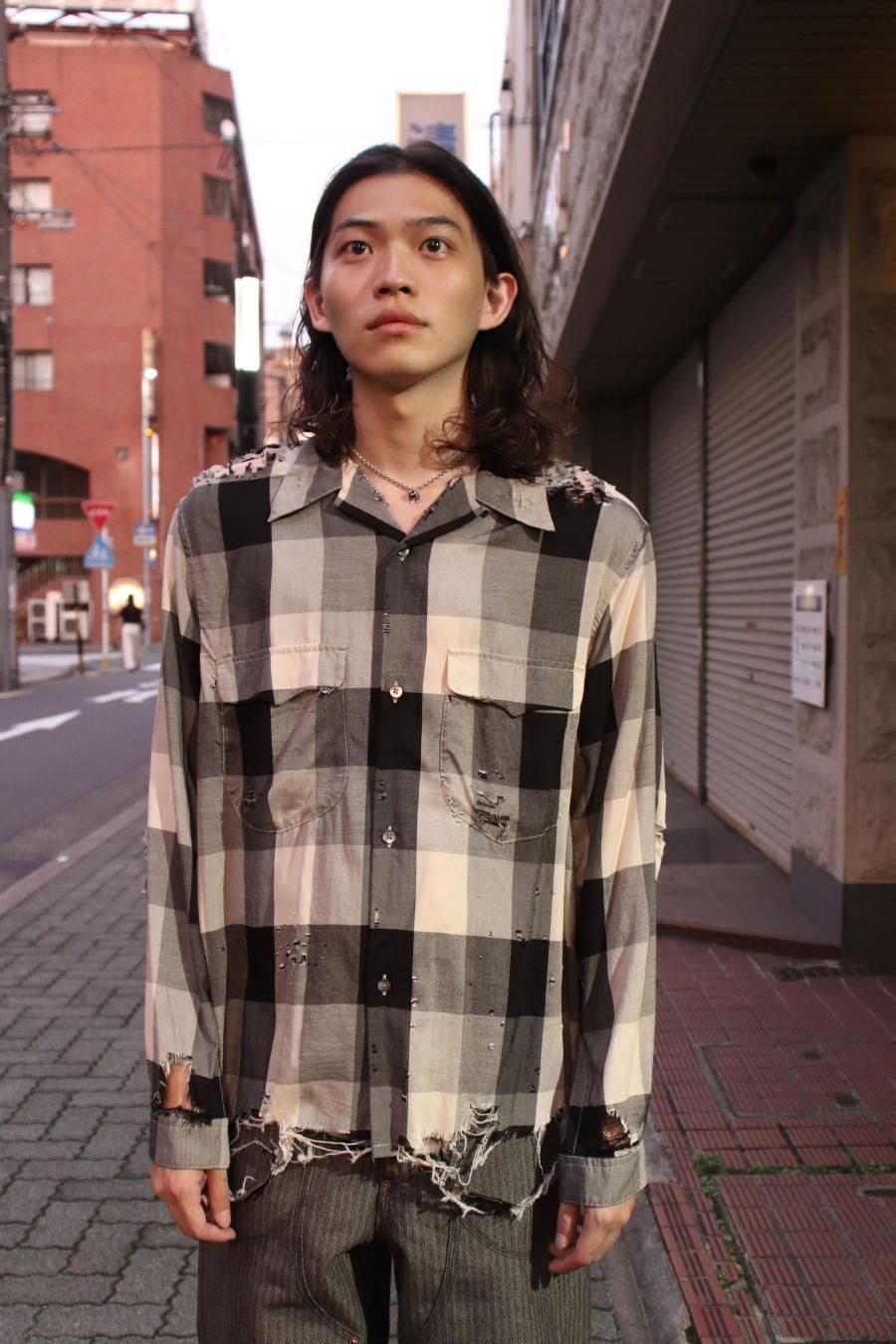 SUGARHILL 22AW BLOCK CHECK CRASHED SHIRT | eclipseseal.com