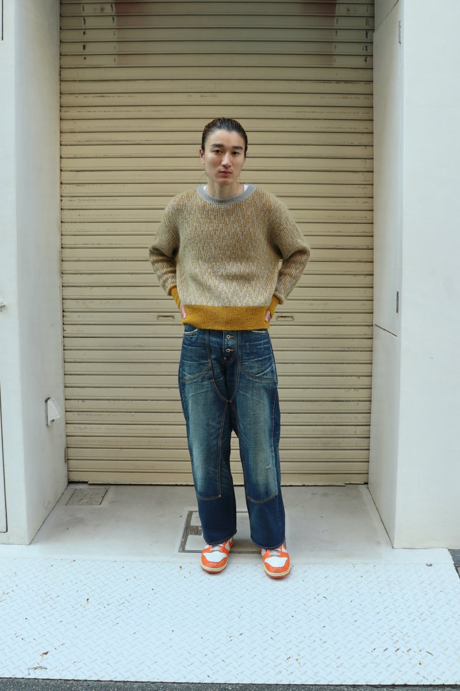 SUGARHILL（シュガーヒル）のMUSTY FADED DOUBLE KNEE DENIM PANTSの