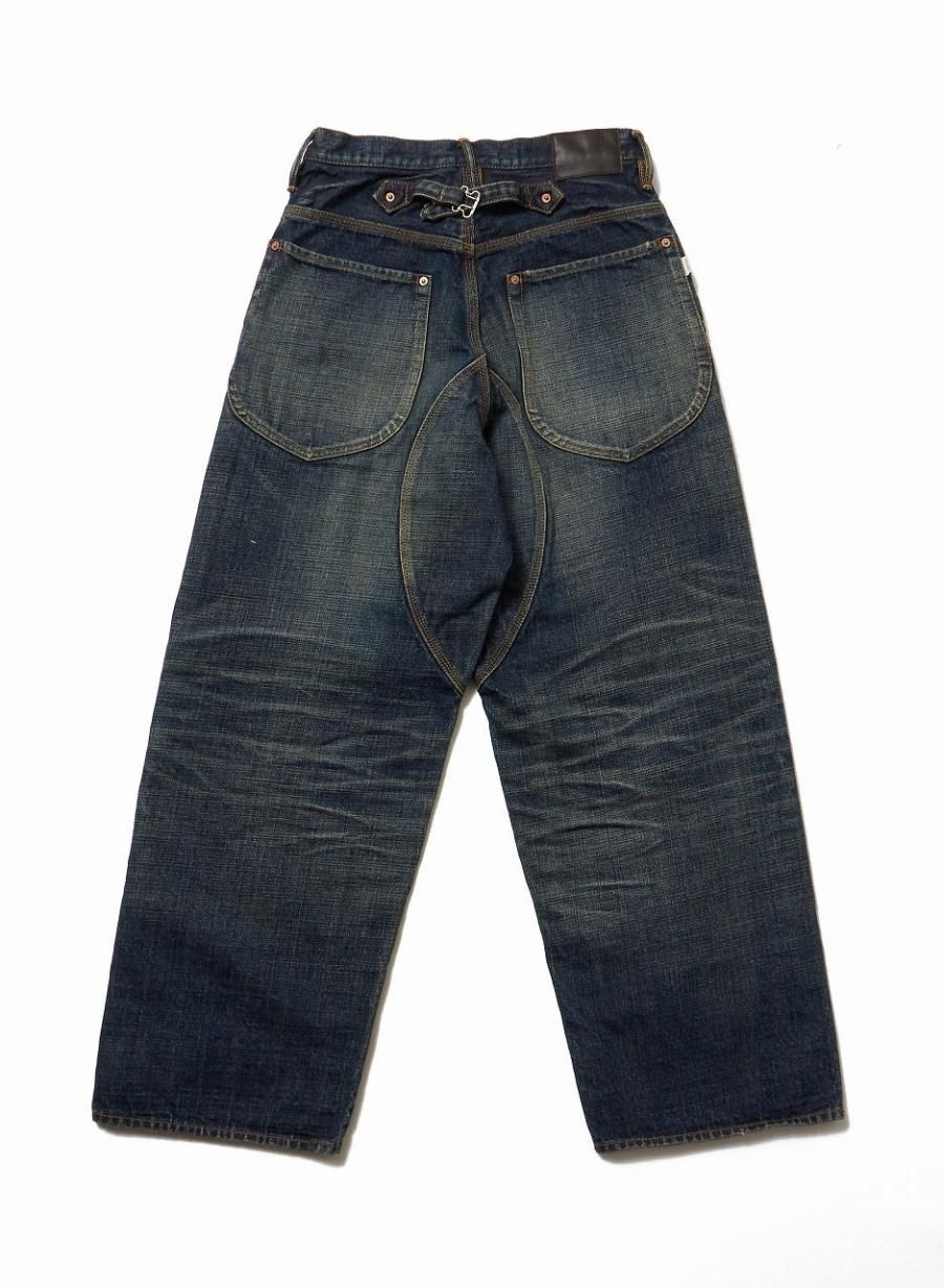 SUGARHILL MUSTY FADED DOUBLE KNEE DENIM-