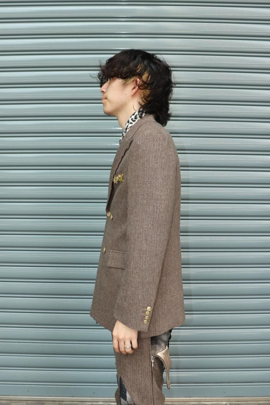 サイズ46MASU 22aw NIBBLED BLAZER MOCHA size46