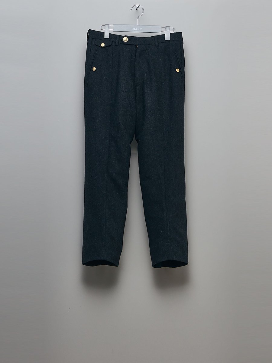 MASU  22aw CENTER SEAM TROUSERS(CHRACOAL)<img class='new_mark_img2' src='https://img.shop-pro.jp/img/new/icons15.gif' style='border:none;display:inline;margin:0px;padding:0px;width:auto;' />