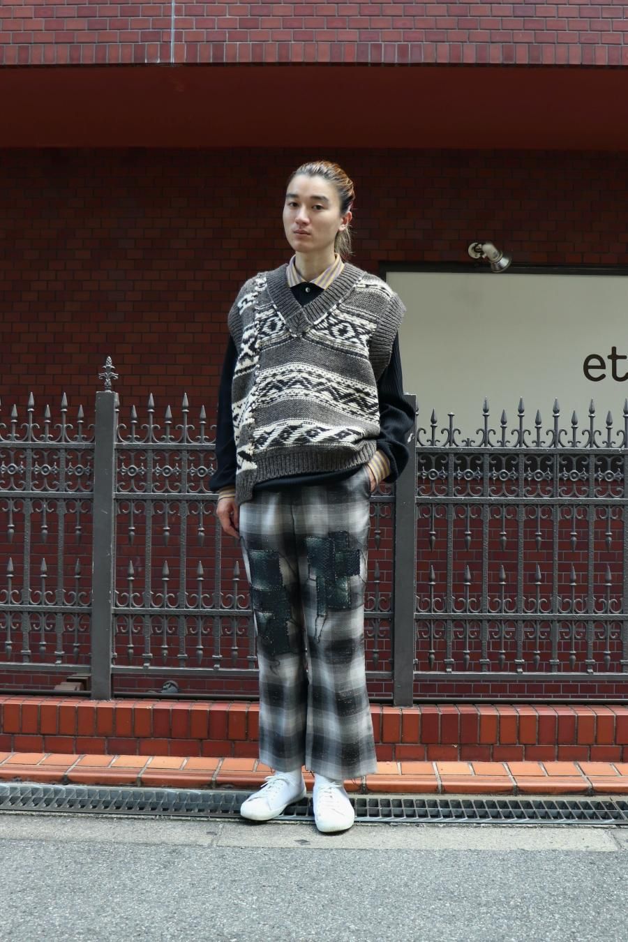 MASU（エムエーエスユー）のRAINBOW DUST FLARE PANTS SHADOW BLACKの