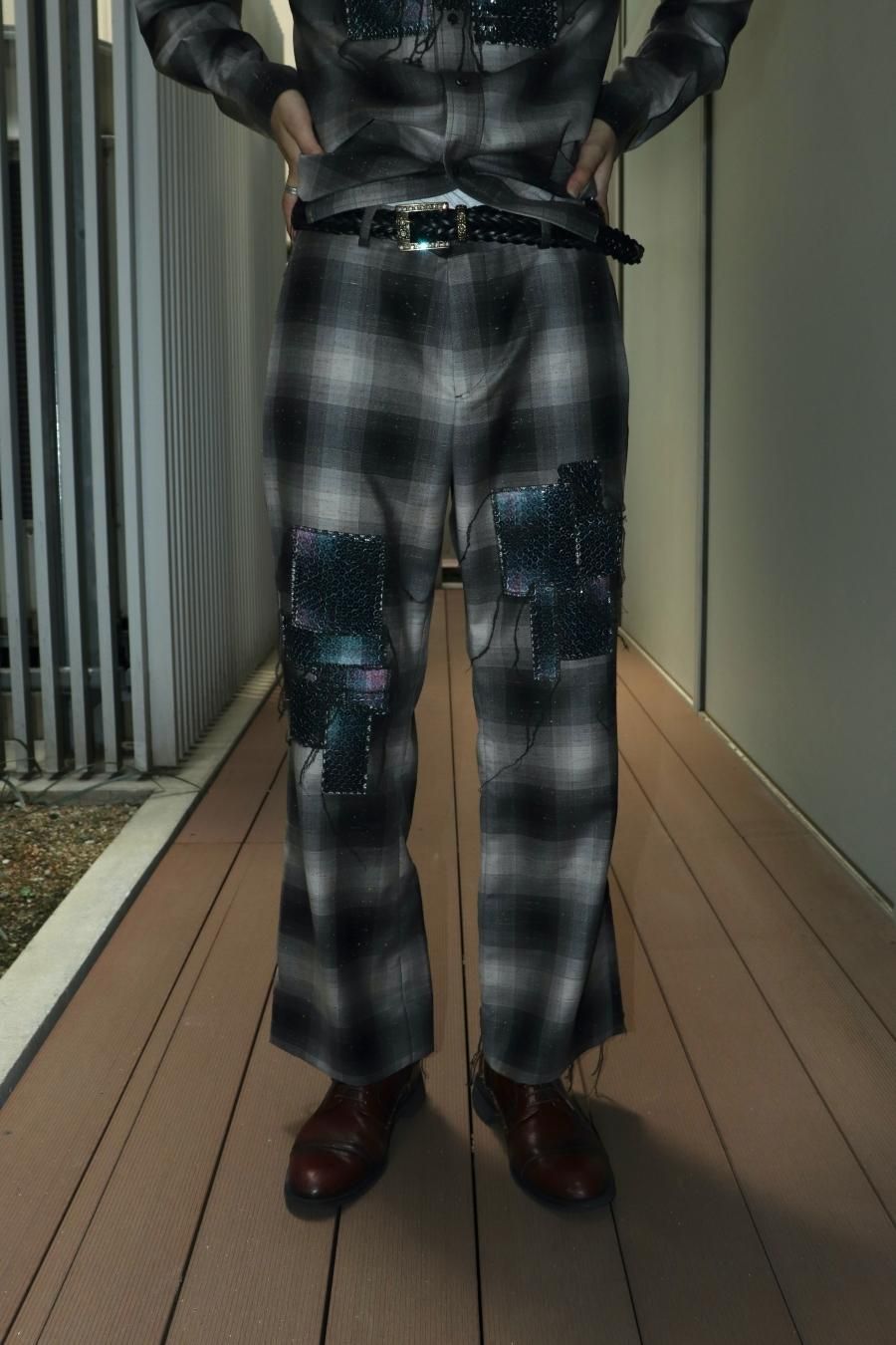 傷汚れなく新品に近い状態ですMASU 22aw RAINBOW DUST FLARE PANTS