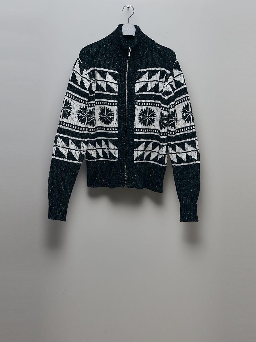 MASU（エムエーエスユー）のZIP-UP TWINKLE COWICHAN CARDIGAN DEEP 