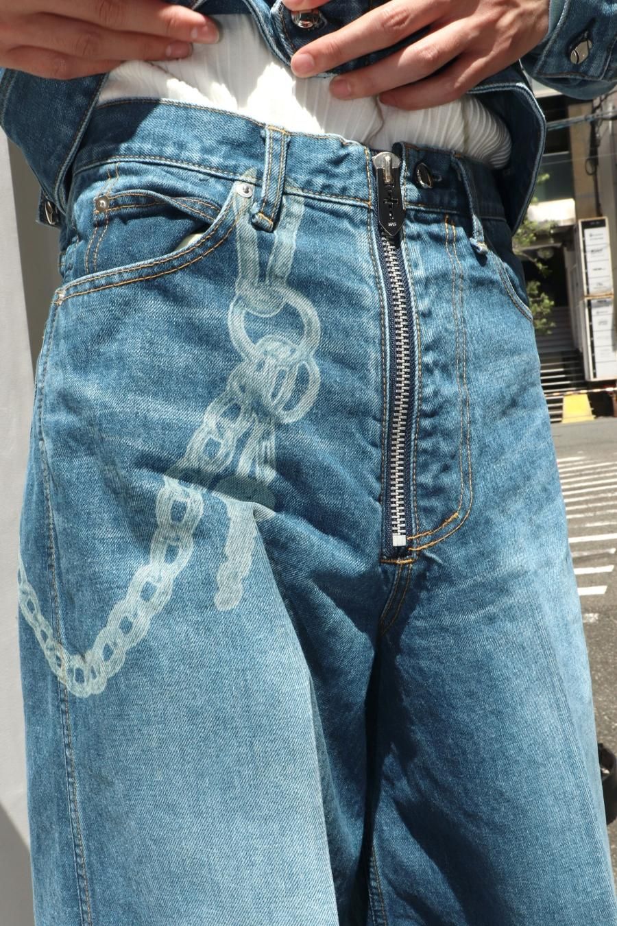 MASU / BAGGY FIT JEANS (WALLET CHAIN)-