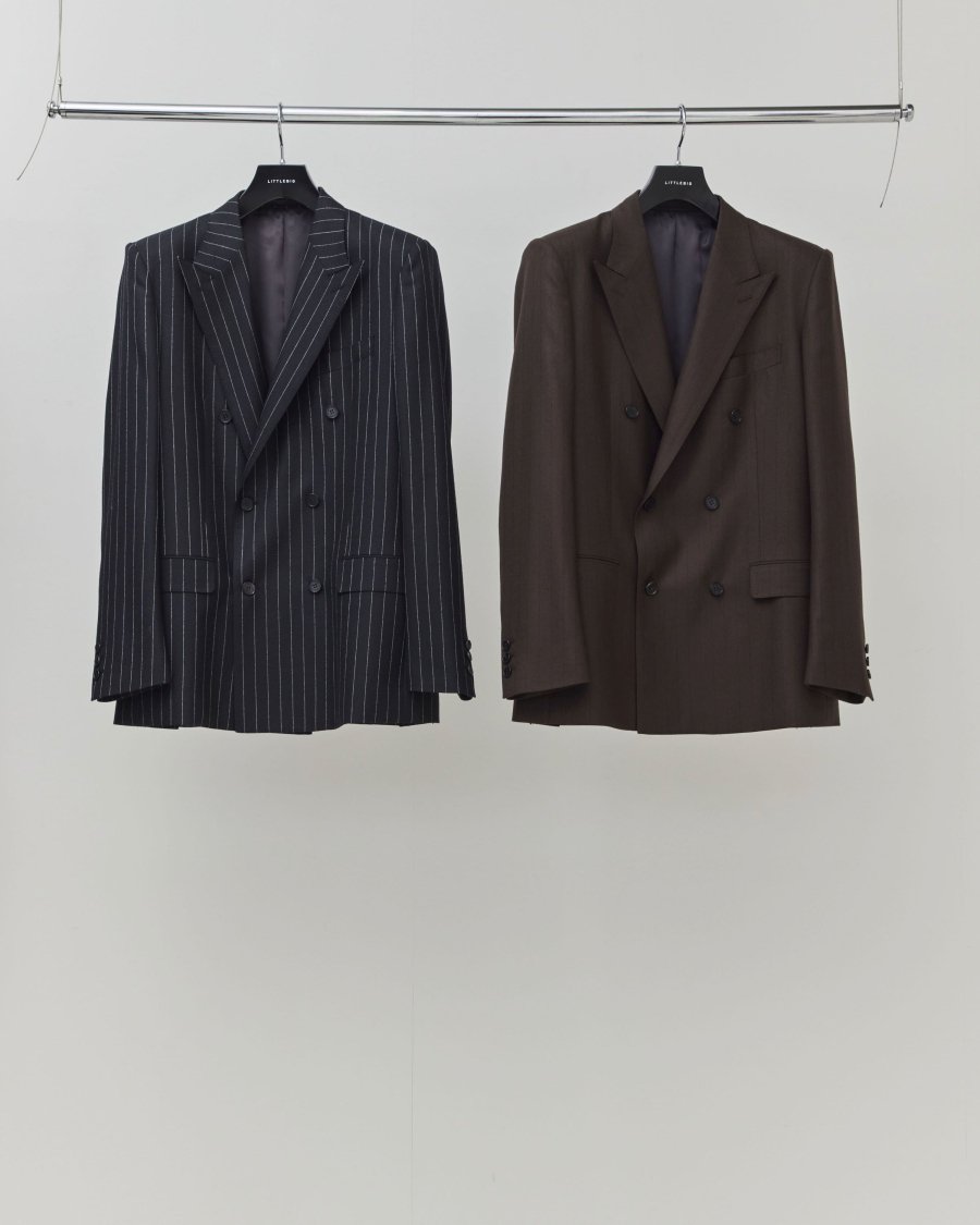 LITTLEBIG Striped Fly Front Jacket(Black or Brown)<img class='new_mark_img2' src='https://img.shop-pro.jp/img/new/icons15.gif' style='border:none;display:inline;margin:0px;padding:0px;width:auto;' />