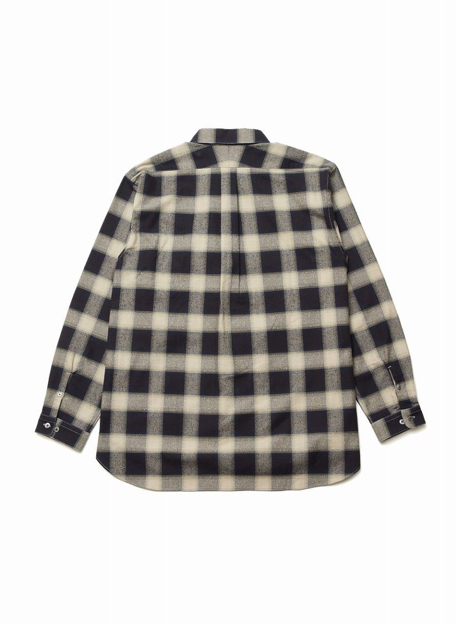 SUGARHILL（シュガーヒル）のOMBRE ROUND-COLLAR SHIRT NAVY OMBREの