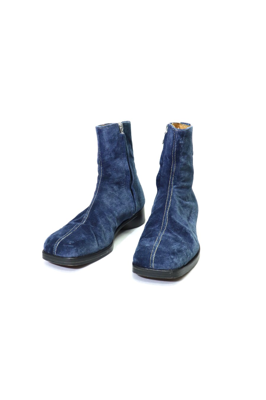MASU × P.A.A INDIGO VELVET SIDE ZIP BOOTS<img class='new_mark_img2' src='https://img.shop-pro.jp/img/new/icons15.gif' style='border:none;display:inline;margin:0px;padding:0px;width:auto;' />