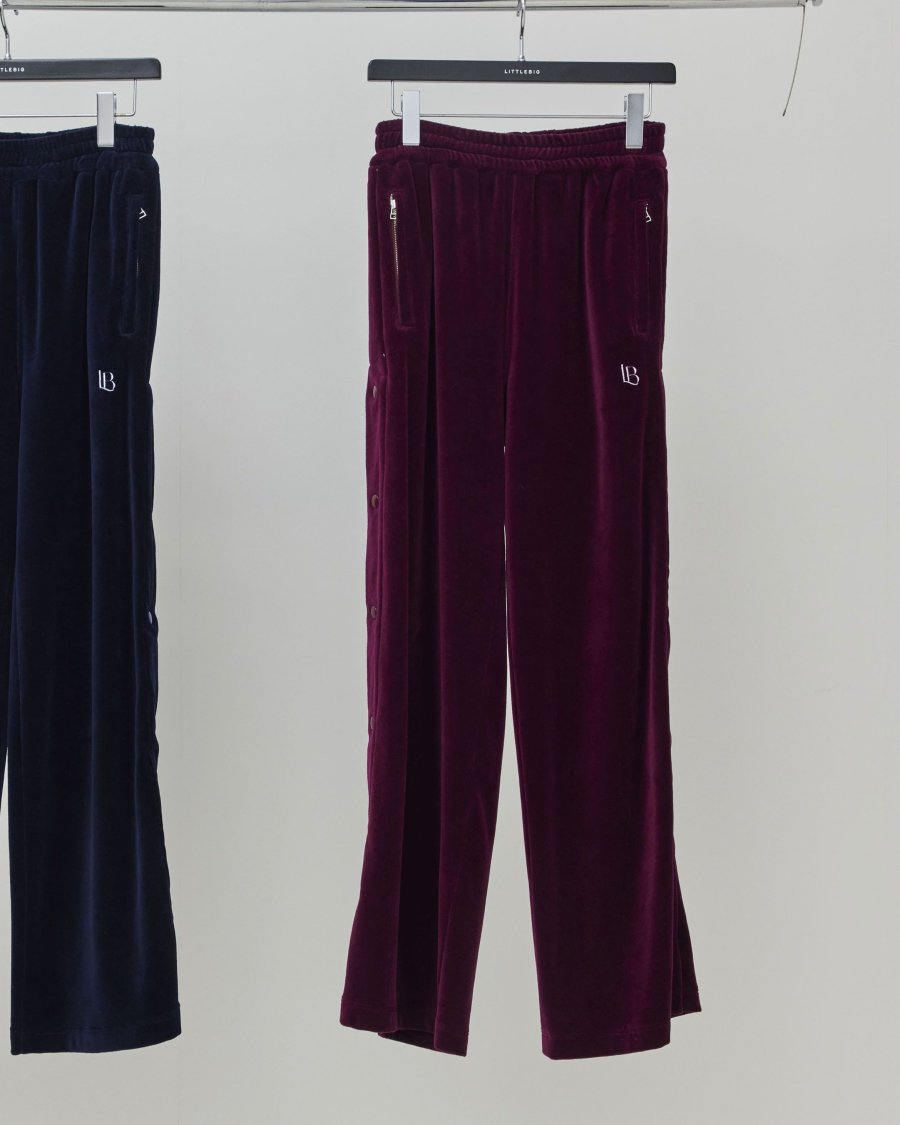 LITTLEBIG（リトルビッグ）のVelour Track Pants Bordeaux（トラックパンツ）の通販サイト-大阪 堀江 PALETTE  art alive（パレットアートアライヴ）-