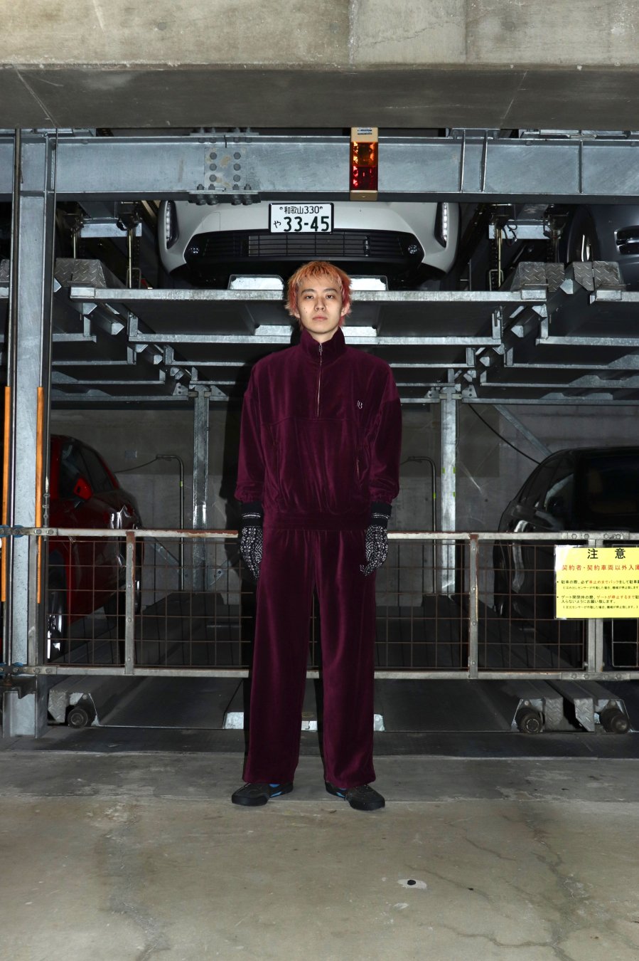 LITTLEBIG（リトルビッグ）のVelour Track Pants Bordeaux（トラックパンツ）の通販サイト-大阪 堀江 PALETTE  art alive（パレットアートアライヴ）-