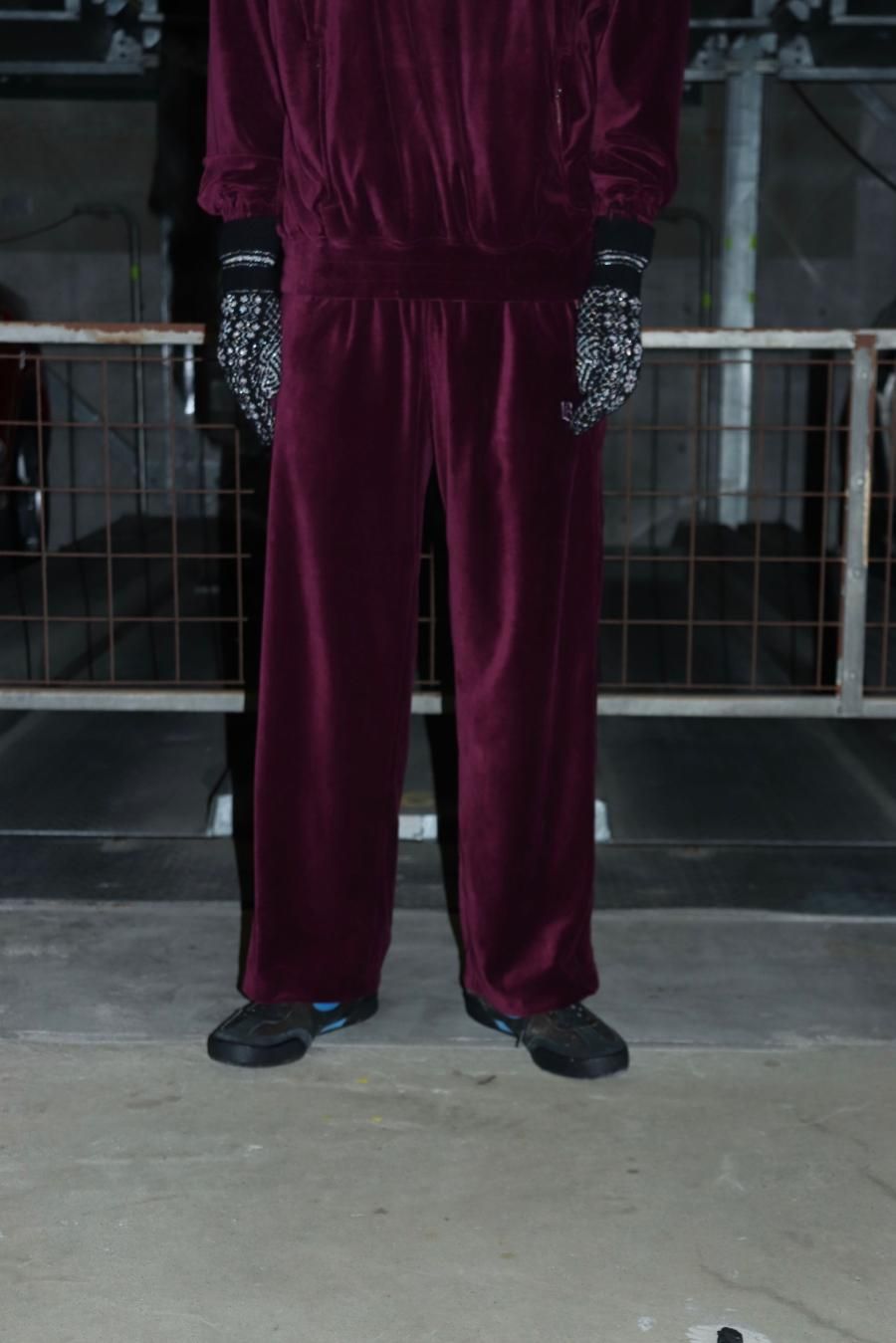 LITTLEBIG（リトルビッグ）のVelour Track Pants Bordeaux（トラックパンツ）の通販サイト-大阪 堀江 PALETTE  art alive（パレットアートアライヴ）-