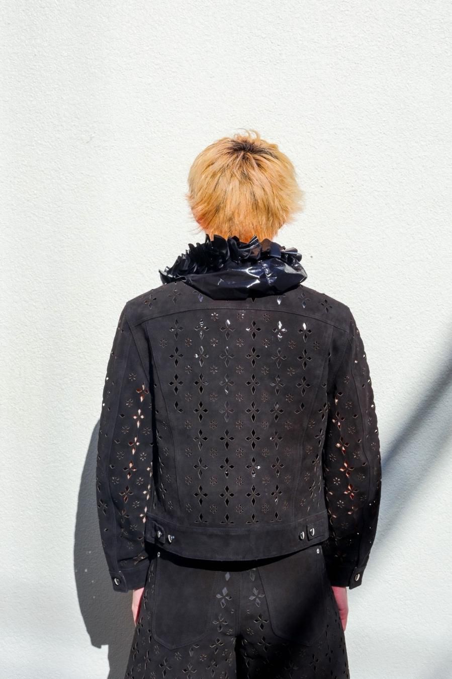 MASU（エムエーエスユー）のDIAMOND-CUT LEATHER JACKET BLACKの通販