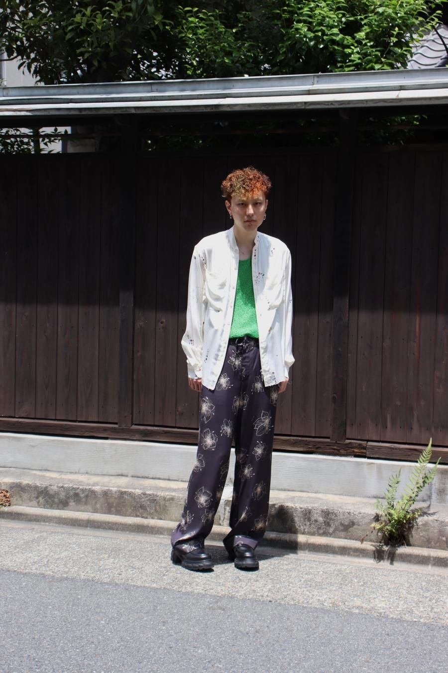 MASU（エムエーエスユー）のZIP-UP GALAXY SILK SHIRT WHIITEの