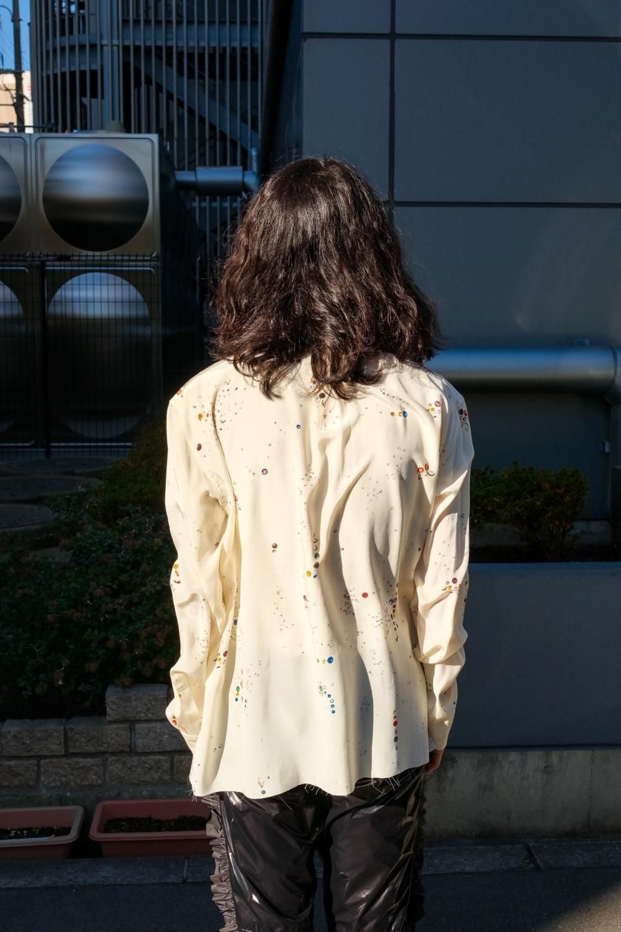 MASU（エムエーエスユー）のZIP-UP GALAXY SILK SHIRT WHIITEの通販 ...