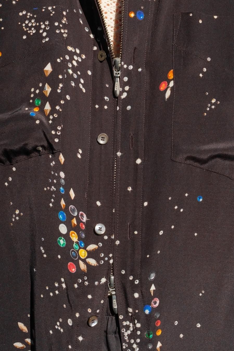 MASU（エムエーエスユー）のZIP-UP GALAXY SILK SHIRT BLACKの通販サイト-大阪 堀江 PALETTE art  alive（パレットアートアライヴ）-