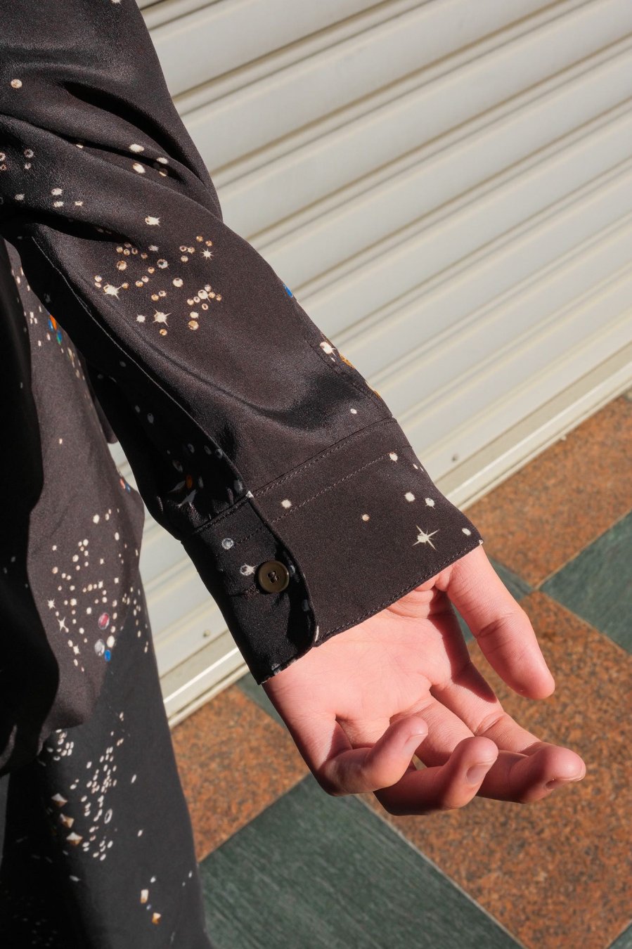 MASU（エムエーエスユー）のZIP-UP GALAXY SILK SHIRT BLACKの通販サイト-大阪 堀江 PALETTE art  alive（パレットアートアライヴ）-