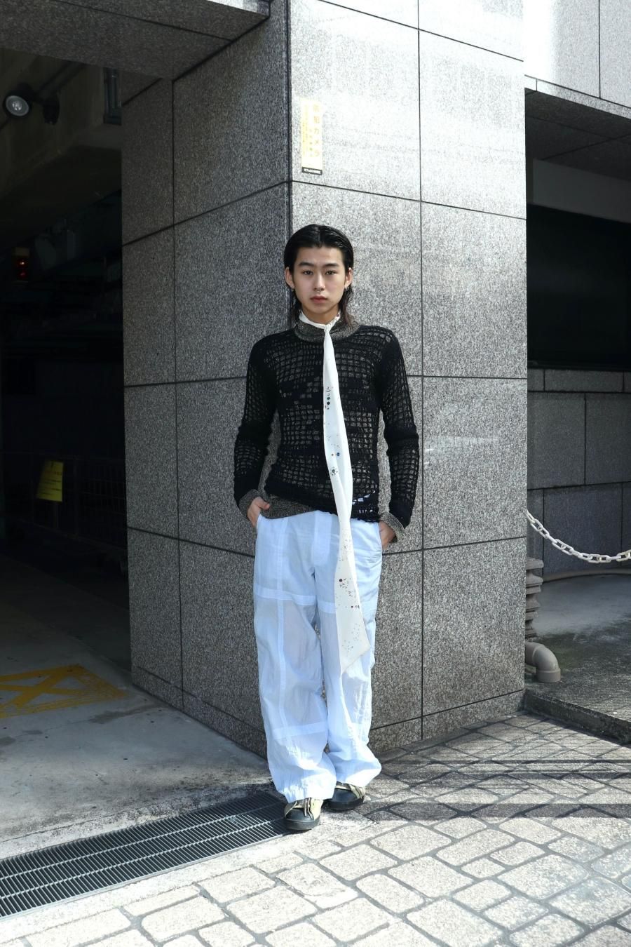 【希少】美品 MASU 23ss GALAXY SILK SCARF WHITE MASU（エムエーエスユー）のGALAXY SILK SCARF WHITEの通販