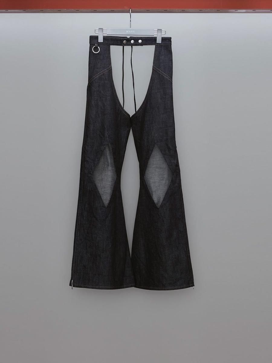 masu 23ss DENIM CHAPS INDIGO 44 | painthouse.fr