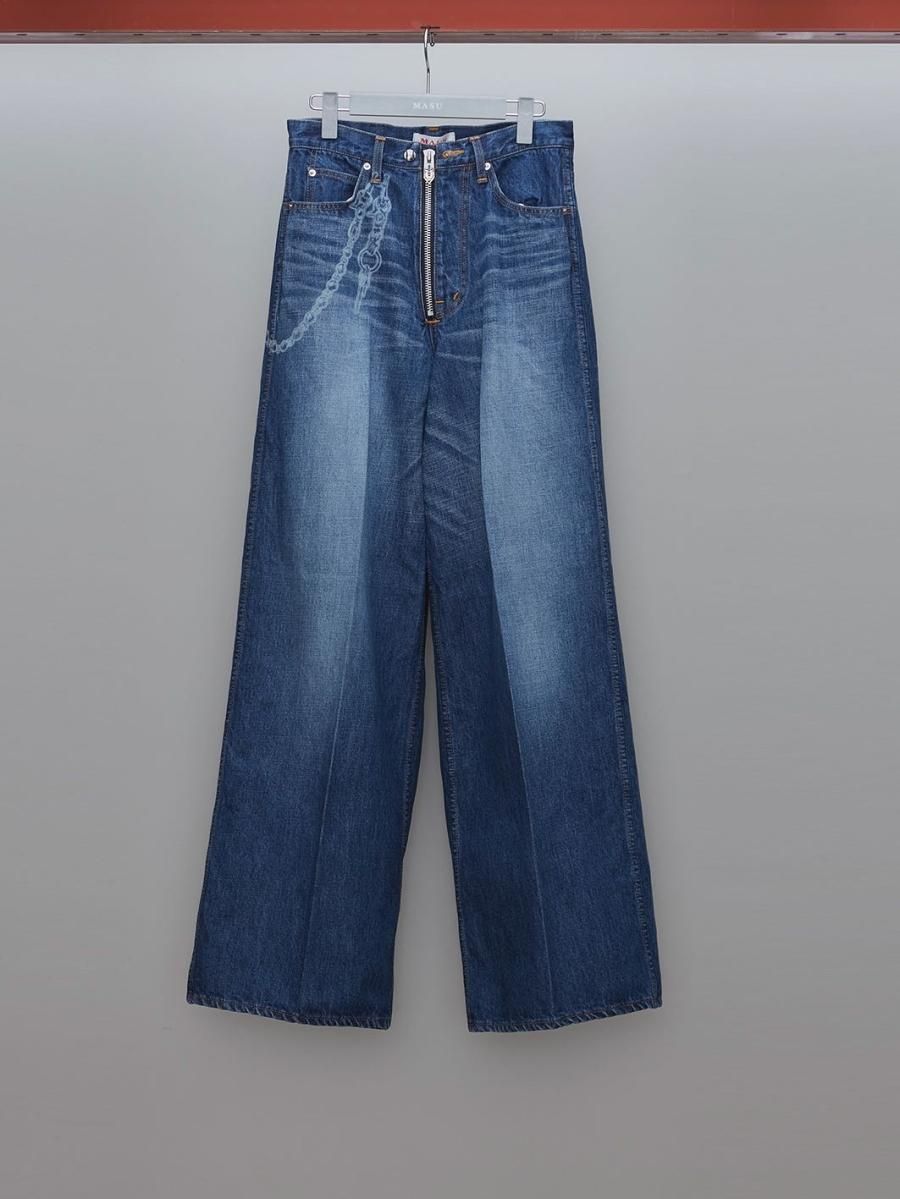 MASU（エムエーエスユー）のFADED BAGGY FIT JEANS INDIGOの通販サイト 