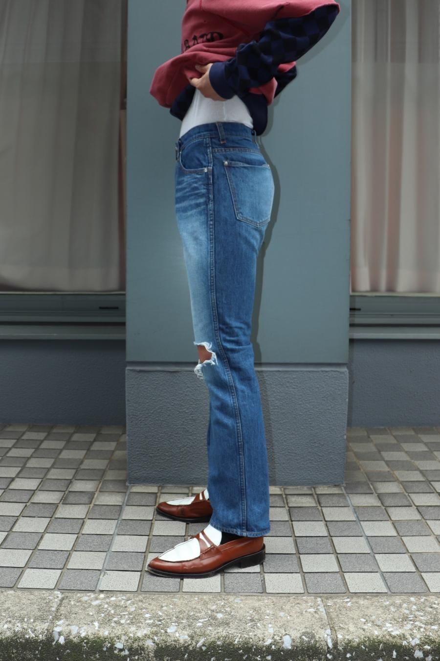 MASU 23ss DAMAGED FLARE FIT JEANS(BLACK) - デニム/ジーンズ