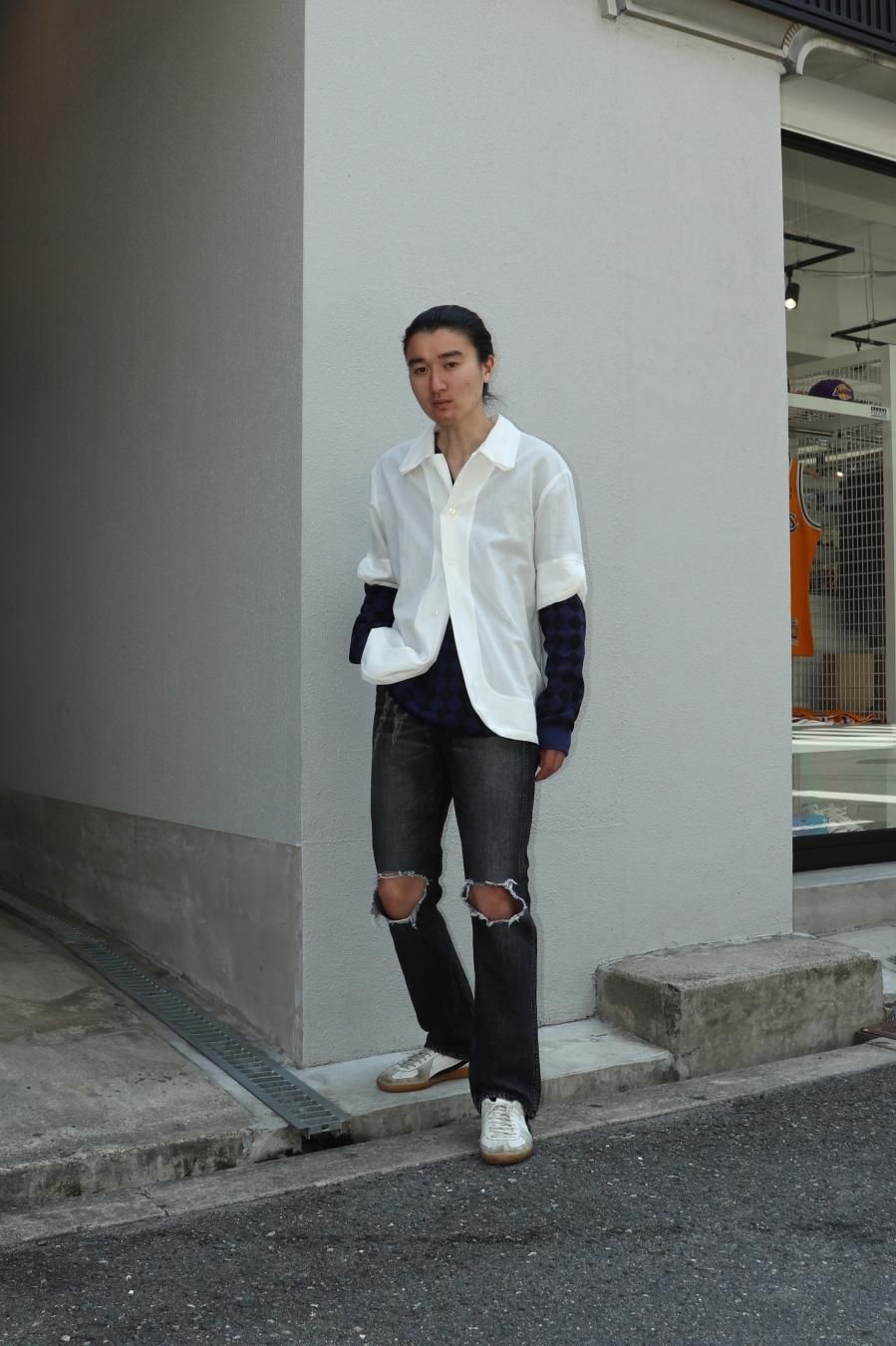 MASU（エムエーエスユー）のDAMAGED FLARE FIT JEANS BLACKの通販