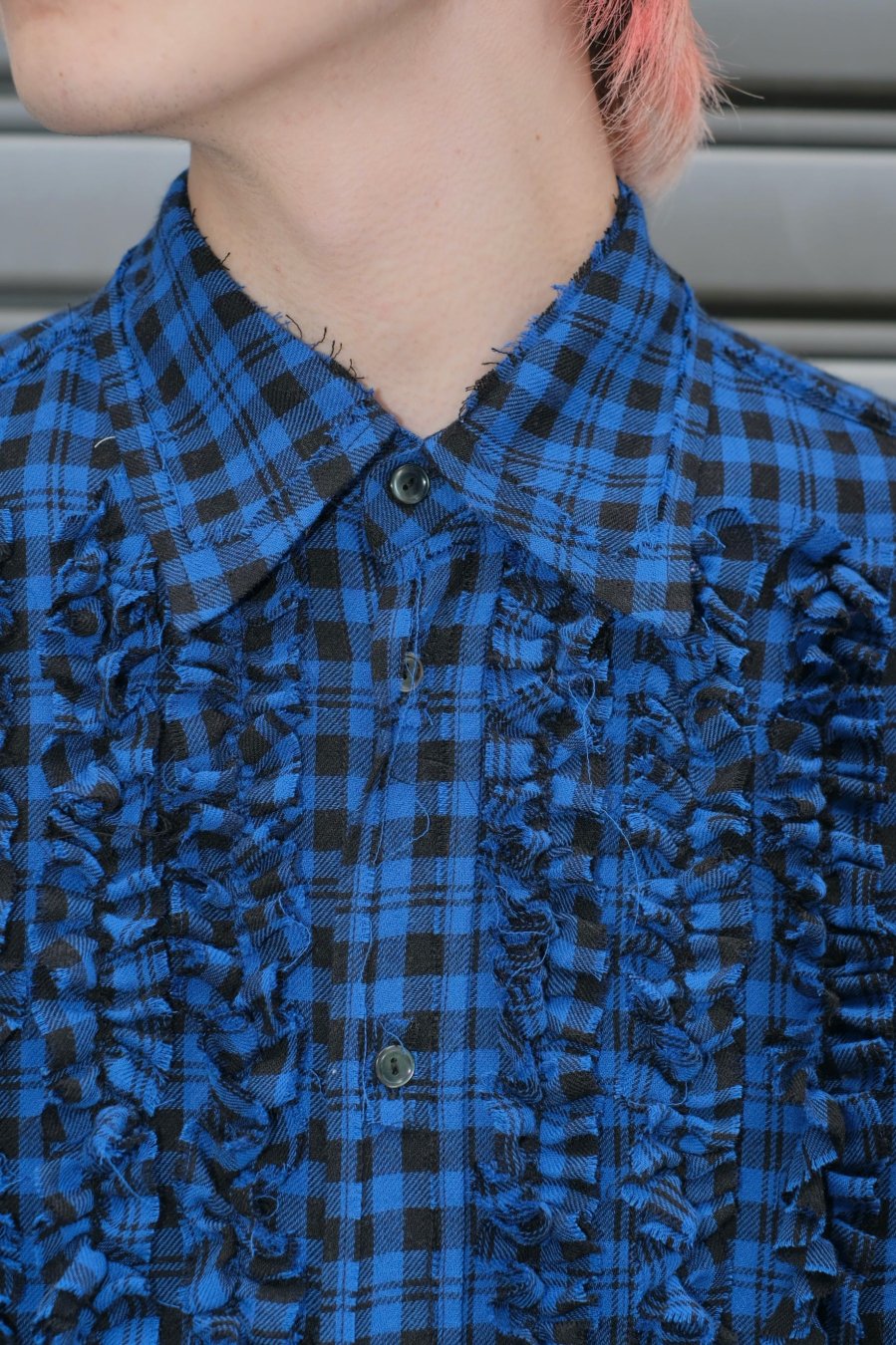 MASU（エムエーエスユー）のGRUNGE PLAID SHIRT BLUEの通販サイト-大阪