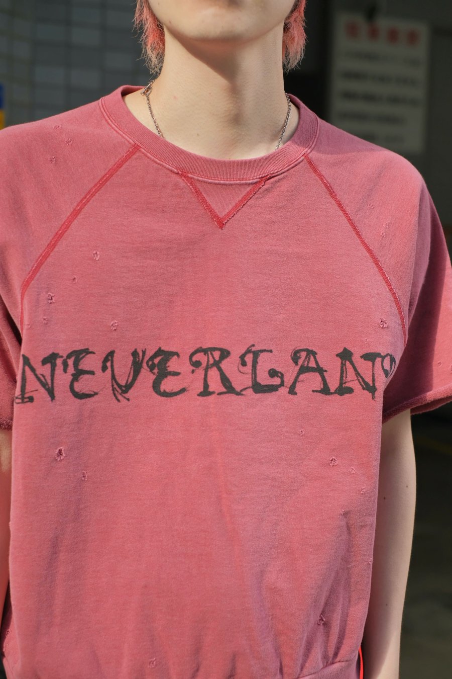 MASUエムエーエスユーの"NEVERLAND"SHORT SLEEVE SWEATSHIRT FADED REDの通販サイト 大阪 堀江  PALETTE art aliveパレットアートアライヴ