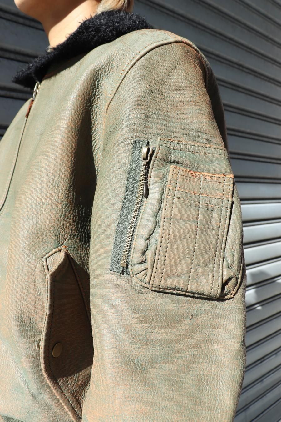 SUGARHILL(シュガーヒル)のGILL LEATHER MA-1 GREEN GILLの SUGARHILL(シュガーヒル)のGILL LEATHER MA-1 GREEN GILLの