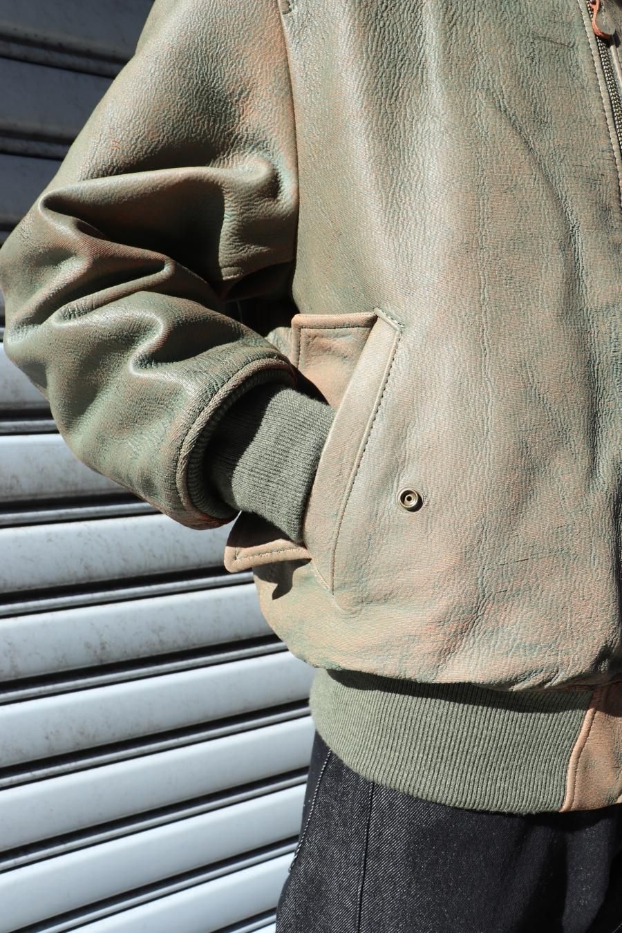 SUGARHILL(シュガーヒル)のGILL LEATHER MA-1 GREEN GILLの SUGARHILL(シュガーヒル)のGILL LEATHER MA-1 GREEN GILLの