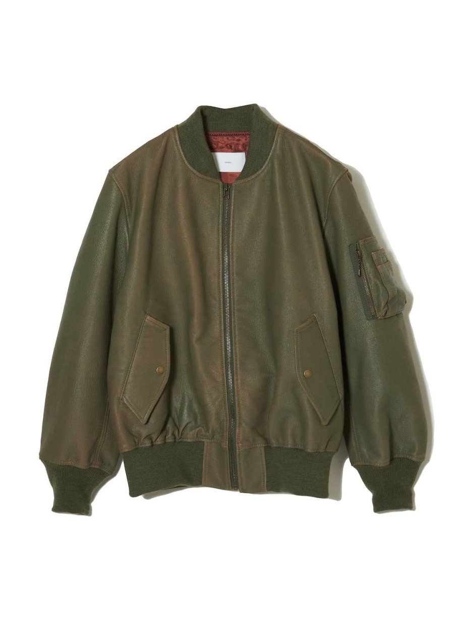 SUGARHILL  GILL LEATHER MA-1(GREEN GILL)<img class='new_mark_img2' src='https://img.shop-pro.jp/img/new/icons15.gif' style='border:none;display:inline;margin:0px;padding:0px;width:auto;' />