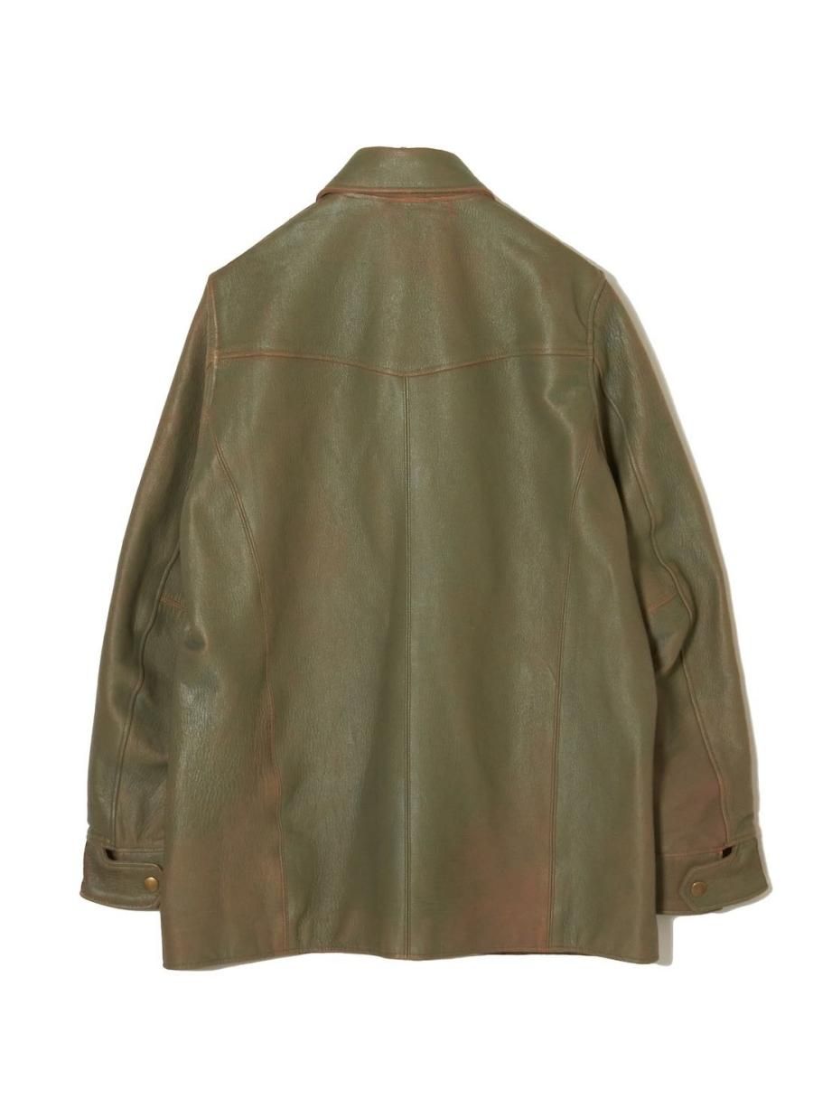 ジャケット・アウターSUGARHILL（シュガーヒル）のGILL LEATHER CAR COAT GREEN GILLの通販サイト-大阪 堀江 PALETTE art  alive（パレットアートアライヴ）-