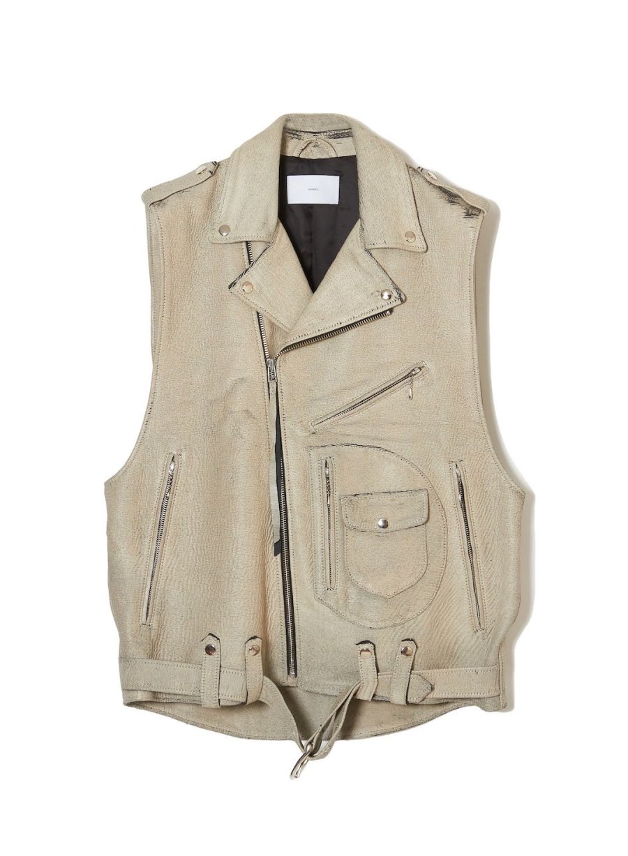 SUGARHILL  GILL LEATHER RIDER'S VEST(WHITE GILL)<img class='new_mark_img2' src='https://img.shop-pro.jp/img/new/icons15.gif' style='border:none;display:inline;margin:0px;padding:0px;width:auto;' />