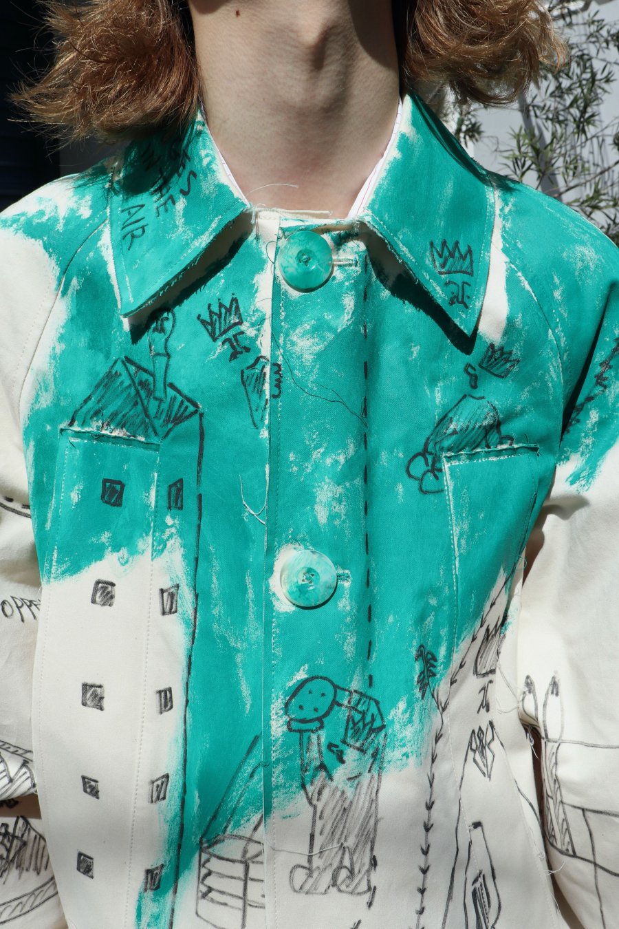 SHINYAKOZUKA FABLE MAC WITH DRAWING袖丈74cm