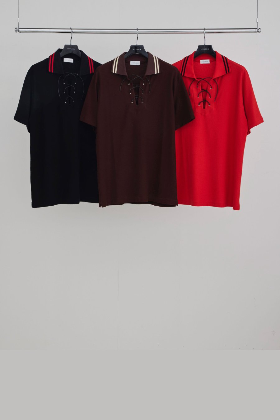 LITTLEBIG（リトルビッグ）のS/S Lace-Up Polo SH Black or Brown or Redの通販サイト-大阪 堀江  PALETTE art alive（パレットアートアライヴ）-