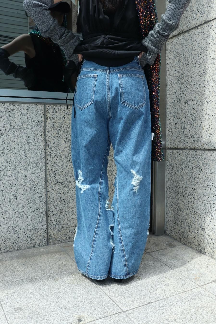 BELPER （ベルパー） TWISTED DENIM PANTS デニム | filmekimi.iksv.org