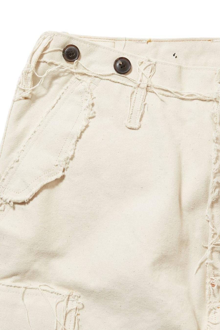 SUGARHILL（シュガーヒル）のRAW EDGE CANVAS CARGO PANTS IVORY